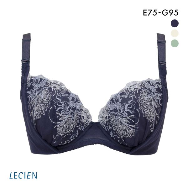 ルシアン 大きめバスト専用 コンパクト設計 4/5カップ ブラジャー EFG 脇高 脇肉 大きいサイズ グラマー LECIEN