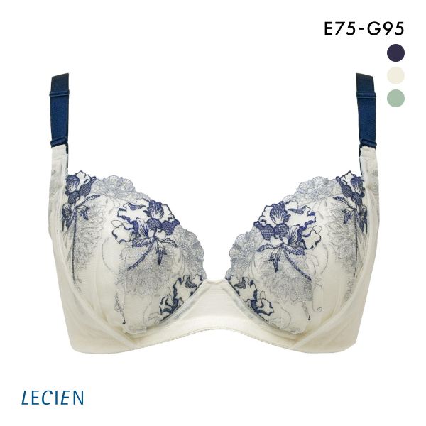 ルシアン 大きめバスト専用 コンパクト設計 4/5カップ ブラジャー EFG 脇高 脇肉 大きいサイズ グラマー LECIEN
