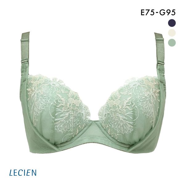 ルシアン 大きめバスト専用 コンパクト設計 4/5カップ ブラジャー EFG 脇高 脇肉 大きいサイズ グラマー LECIEN