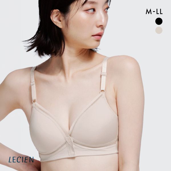 ルシアン グッドチョイス GOOD CHOICE フロントオープン ブラジャー M L LL カップ裏メッシュ ワイヤレスブラ 前開き LECIEN