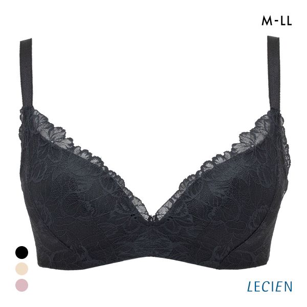 ルシアン 凸凹段差を解決 3/4カップ ノンワイヤー ブラジャー M L LL LECIEN