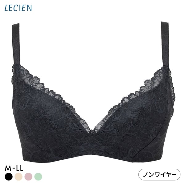ルシアン 凸凹段差を解決 3/4カップ ノンワイヤー ブラジャー M L LL LECIEN