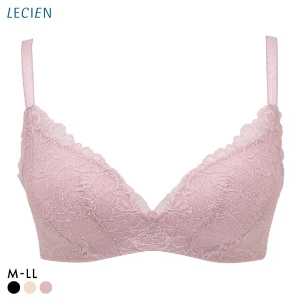 ルシアン 凸凹段差を解決 3/4カップ ノンワイヤー ブラジャー M L LL LECIEN