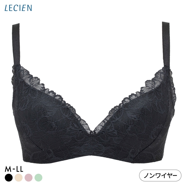 ルシアン 凸凹段差を解決 3/4カップ ノンワイヤー ブラジャー M L LL LECIEN