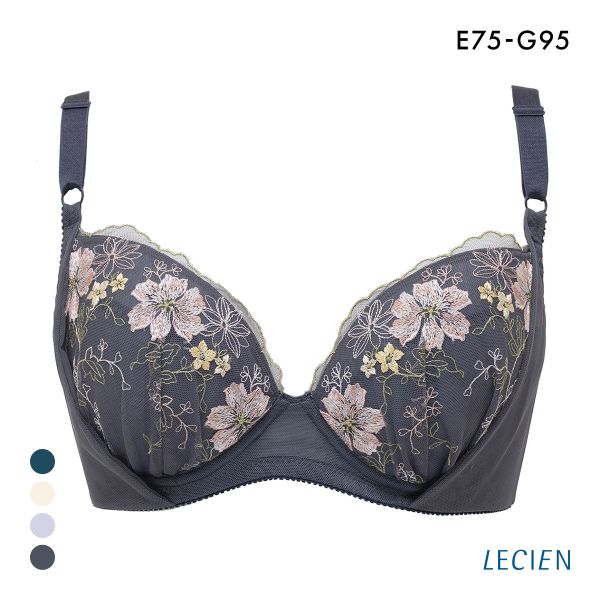 ルシアン 大きめバスト専用 コンパクト設計 4/5カップ ブラジャー EFG 脇高 脇肉 大きいサイズ グラマー LECIEN