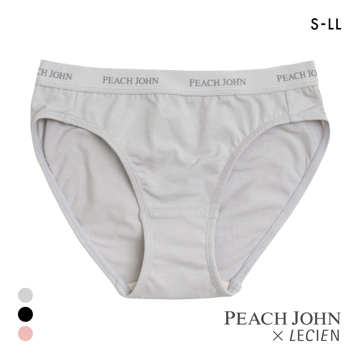 ルシアン PEACH JOHN×LECIEN ペアショーツ CASUALタイプ ティーン ピーチジョン PJコラボ パンツ ノーマルショーツ(GY-グレー-S)