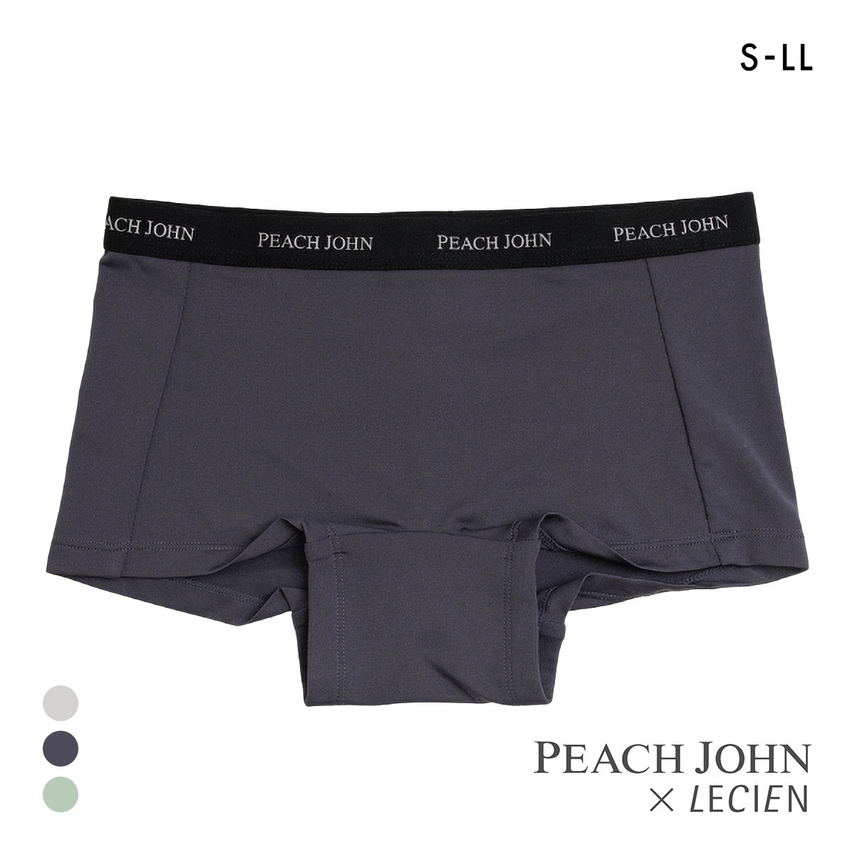 ルシアン PEACH JOHN×LECIEN ボーイレングスショーツ ペアショーツ SPORTSタイプ LECIEN ティーン ピーチジョン PJ パンツ(CGY-チャコールグレー-S)