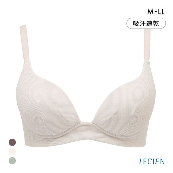 ルシアン menca. ノンワイヤーブラ ブラジャー M L LL LECIEN　綿混 コットンブレンド