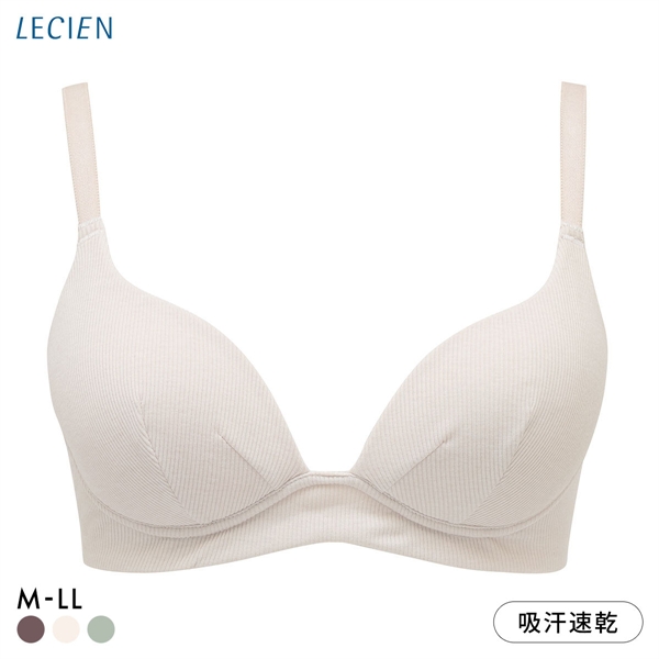 ルシアン menca. ノンワイヤーブラ ブラジャー M L LL LECIEN　綿混 コットンブレンド