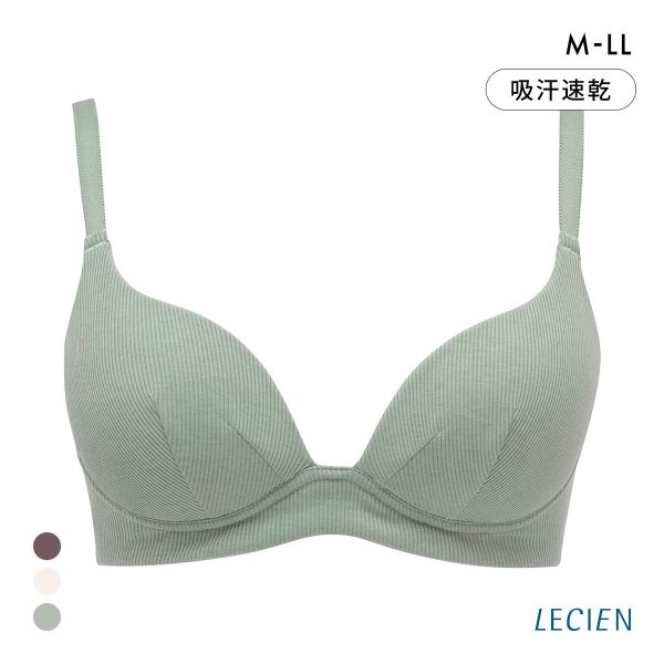 ルシアン menca. ノンワイヤーブラ ブラジャー M L LL LECIEN　綿混 コットンブレンド