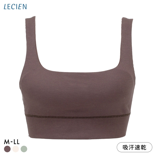 ルシアン menca. ハーフトップ ブラジャー M L LL LECIEN 綿混 コットンブレンド
