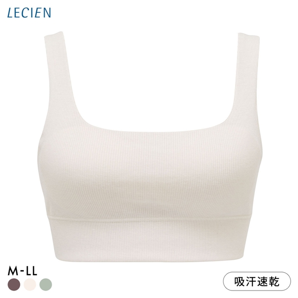 ルシアン menca. ハーフトップ ブラジャー M L LL LECIEN 綿混 コットンブレンド