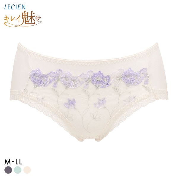 ルシアン キレイ魅せ 脇やせメイクブラ ペアショーツ スタンダード M L LL 大きいサイズ 履きこみ丈深め LECIEN