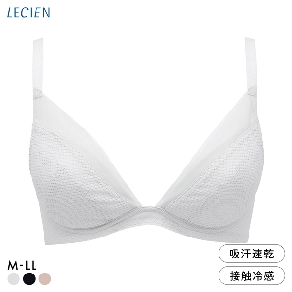 ルシアン リフレッシュクーラー ノンワイヤー ブラジャー Beauty 3/4カップ ワイヤレスブラ LECIEN Refresh Cooler 接触冷感 吸汗速乾 通気性 メッシュ