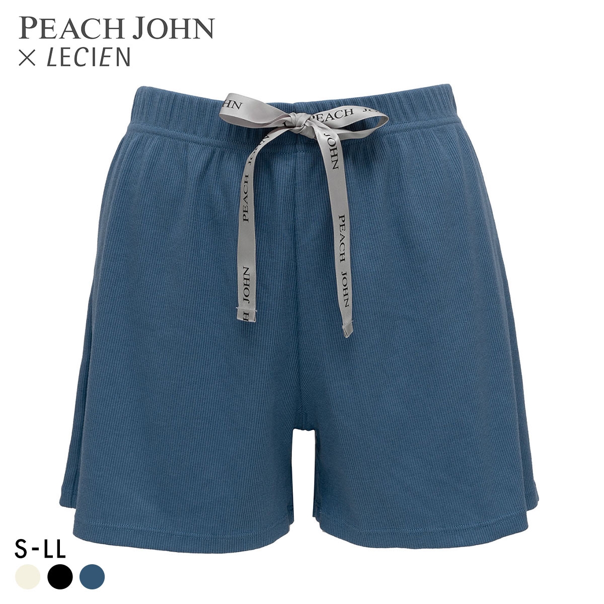 ルシアン PEACH JOHN×LECIEN ルームパンツ ショートパンツ NEW BASICタイプ LECIEN ティーン 部屋着 ピーチジョン コラボ PJ パンツ(BU-ブルー-S)