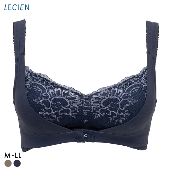 ルシアン LECIEN ナイトサポート ブラ フロントホックタイプ 就寝用 ハーフトップ ノンワイヤー ナイトブラ M L LL 単品