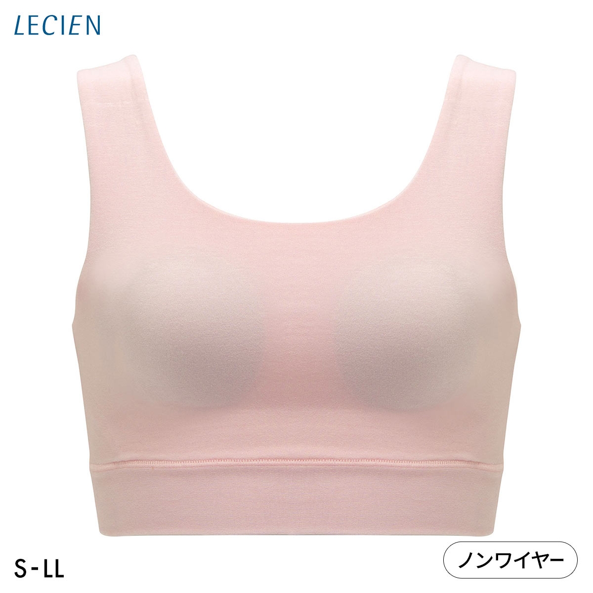 ルシアン マジカルフィット ジュニア ハーフトップ 綿混タイプ リラックス ファーストブラ S-M L-LL ノンワイヤー LECIEN(PI-ピンク-S-M)