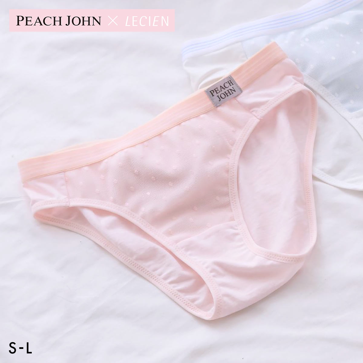 ルシアン PEACH JOHN×LECIEN ペアショーツ ドット NEW BASIC ティーン ピーチジョン PJコラボ パンツ ノーマルショーツ 下着(PE-ピーチ-S)