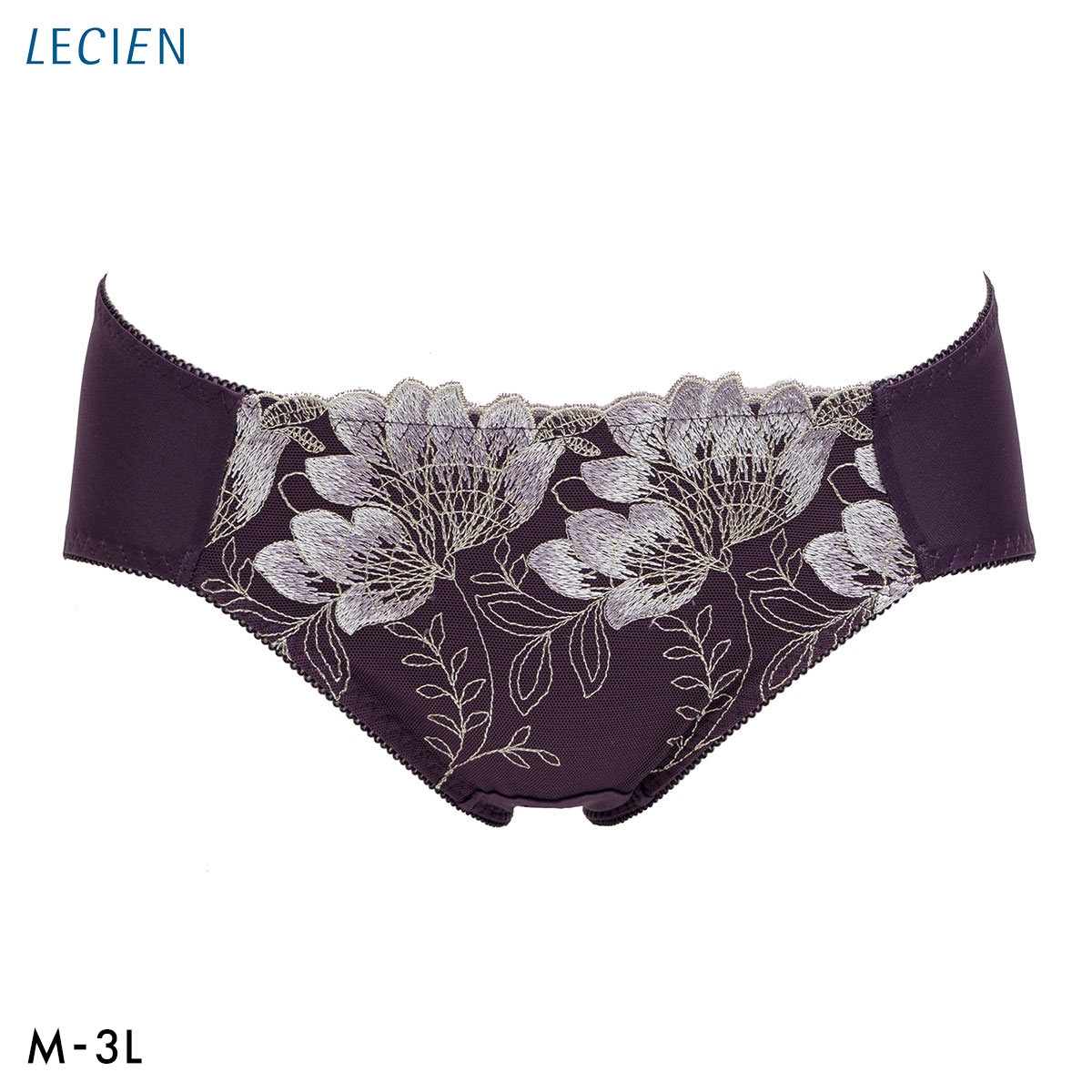 ルシアン 大きめバスト専用 コンパクト設計 ペアショーツ スタンダード M L LL 3L 大きいサイズ 下着 LECIEN(VI-バイオレット-M)