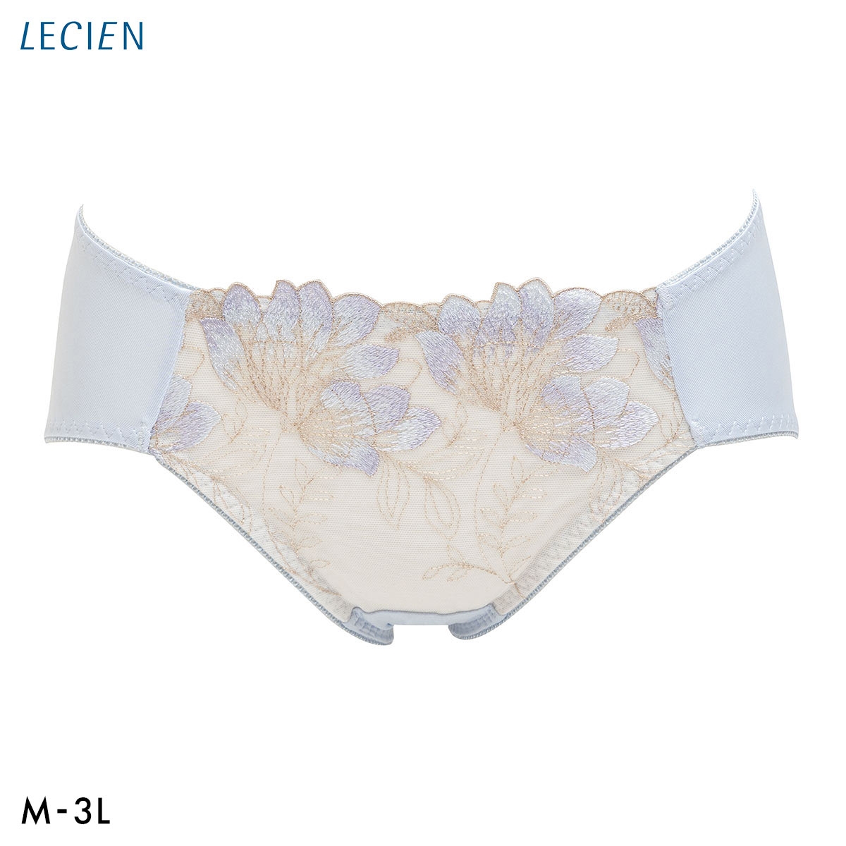ルシアン 大きめバスト専用 コンパクト設計 ペアショーツ スタンダード M L LL 3L 大きいサイズ 下着 LECIEN(BU-ブルー-M)