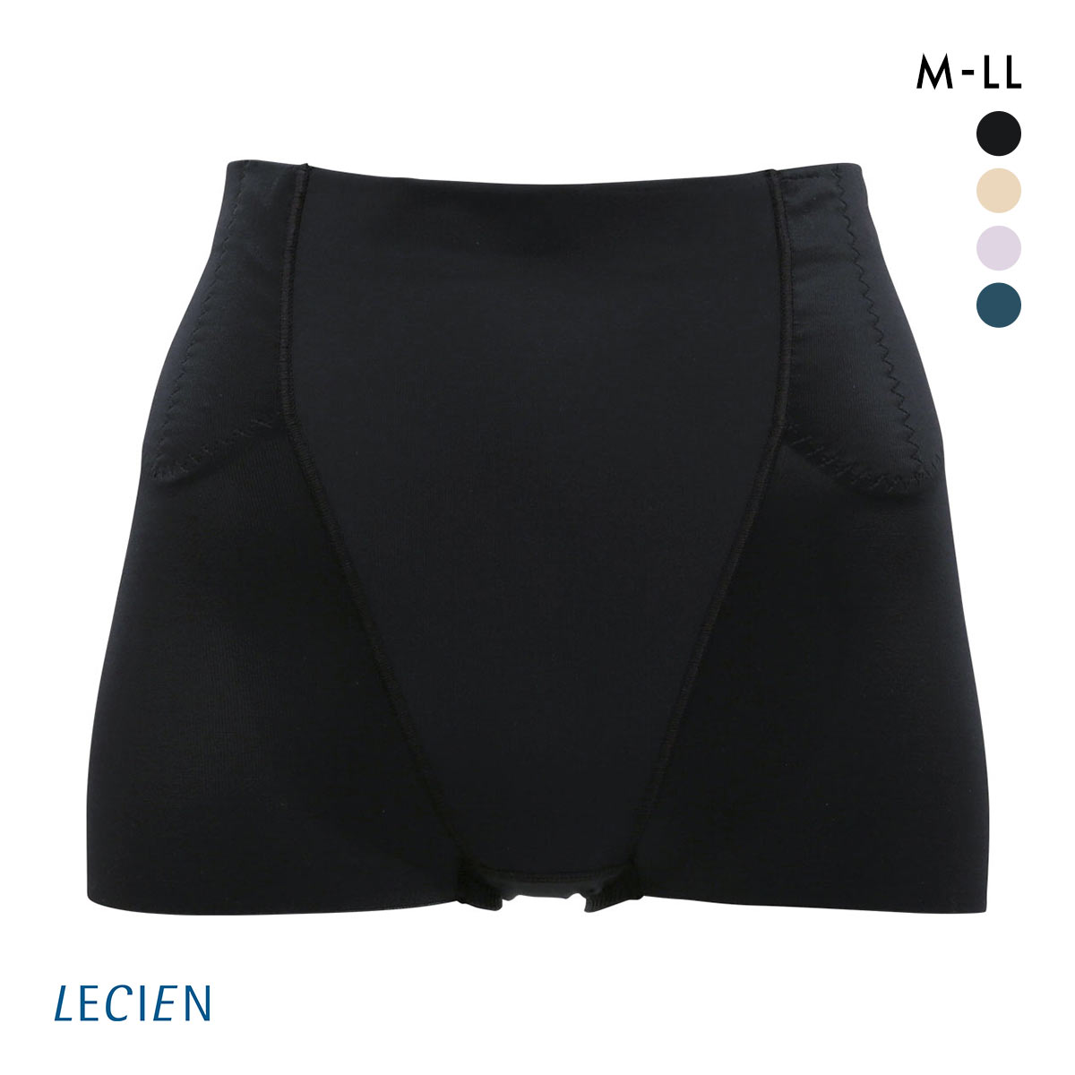 ルシアン LECIEN はいて実感 下半身のお悩み解決 浮き輪肉撃退 パンツ ガードル ショート丈 M･L･LL 補正下着 ソフト(BK-ブラック-M)