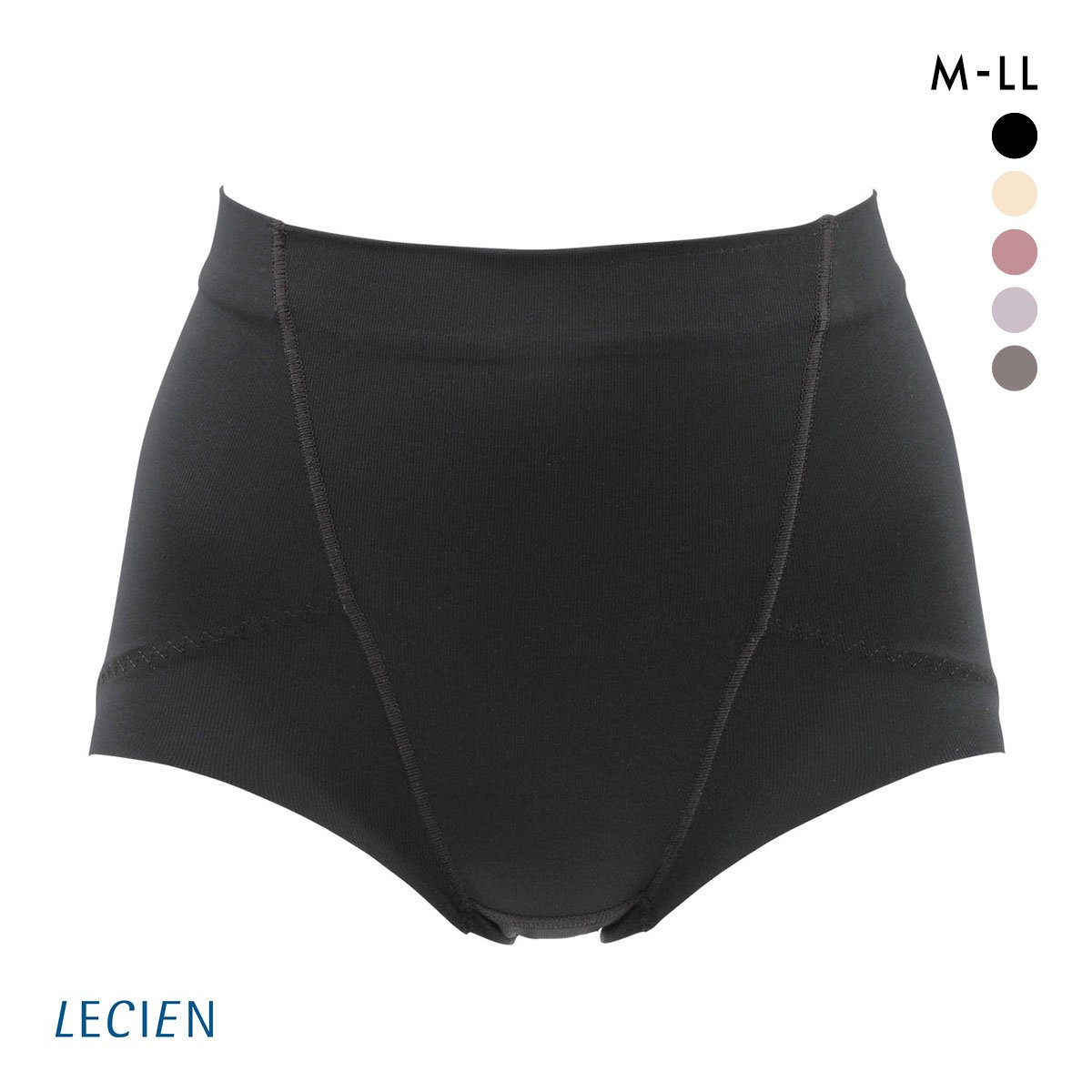 ルシアン LECIEN はっきり上げ尻 パンツ ショート丈 ヒップアップ ガードル M･L･LL 補正 ソフト(BK-ブラック-M)