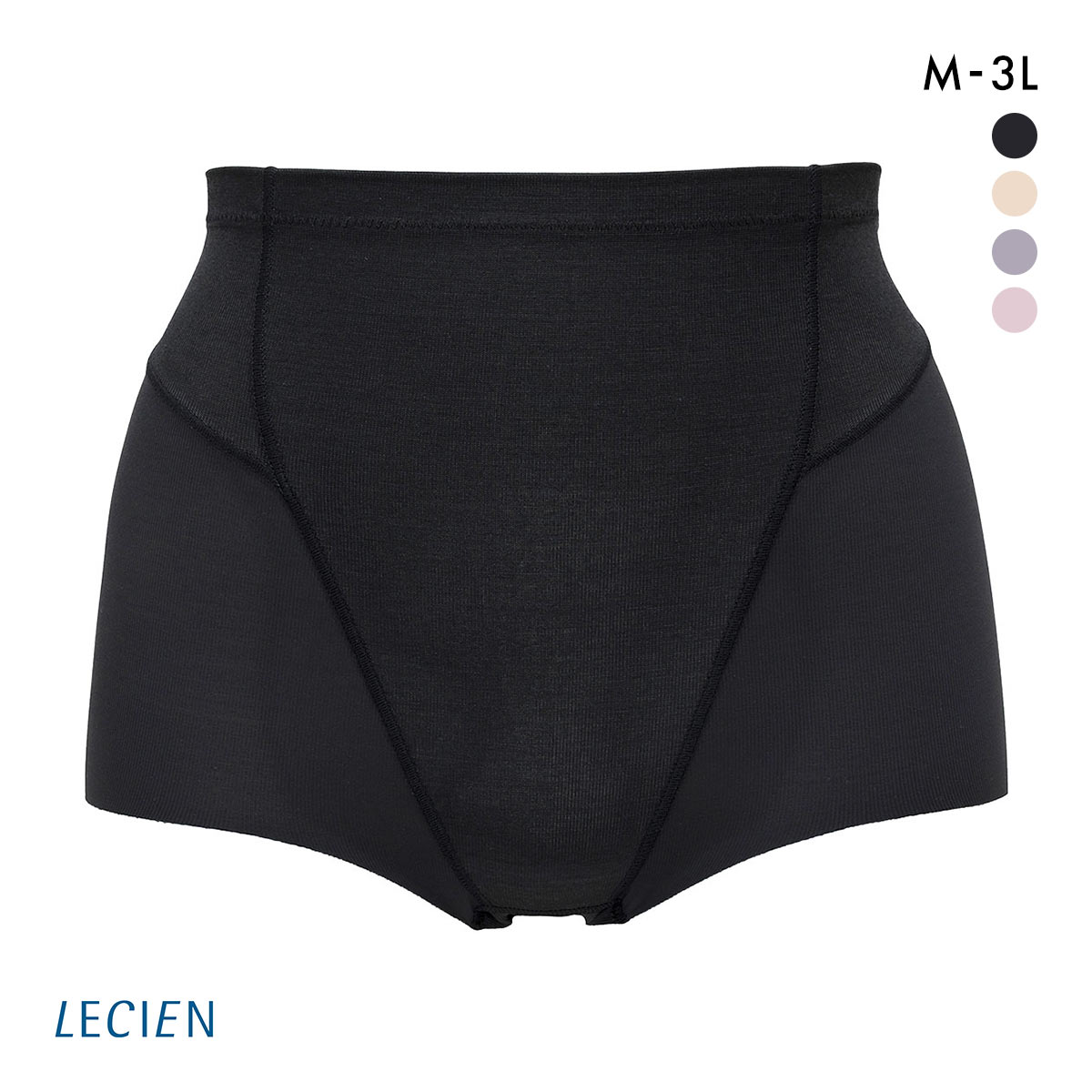 ルシアン アンチェンジ 小腹押さえパンツ ガードル ショート丈 補正下着 LECIEN(BK-ブラック-M)