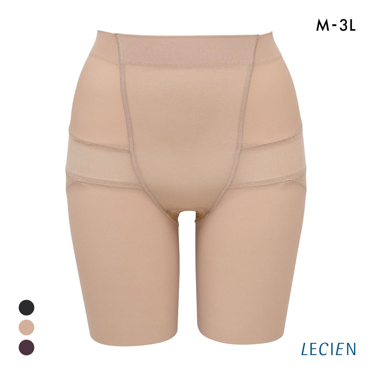 ルシアン はいて実感 下半身のお悩み解決 骨盤パンツ ガードル セミロング 補正下着 ソフト 引き締め 骨盤サポート M･L･LL LECIEN(OC-オークル-M)