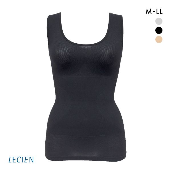 ルシアン LECIEN PowerShape タンクトップ 細くみせるインナー DailyLiner シェイパー 吸汗速乾  M L LL 成型