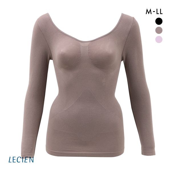 ルシアン 細くみせるインナー 長袖 インナー M L LL シェイパー 裏パイル 成型 LECIEN PowerShape