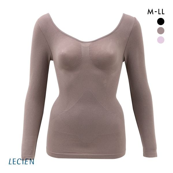 ルシアン 細くみせるインナー 長袖 インナー M L LL シェイパー 裏パイル 成型 LECIEN PowerShape