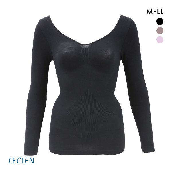 ルシアン 細くみせるインナー 長袖 インナー M L LL シェイパー 裏パイル 成型 LECIEN PowerShape