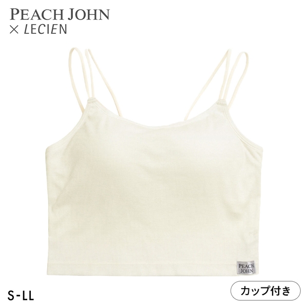 ルシアン PEACH JOHN×LECIEN カップ付きクロップドキャミ リブインナー NEW BASICタイプ LECIEN ティーン ピーチジョン PJコラボ