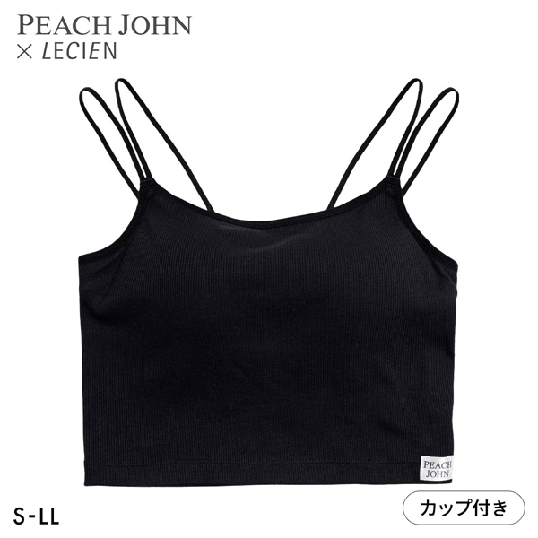 ルシアン PEACH JOHN×LECIEN カップ付きクロップドキャミ リブインナー NEW BASICタイプ LECIEN ティーン ピーチジョン PJコラボ