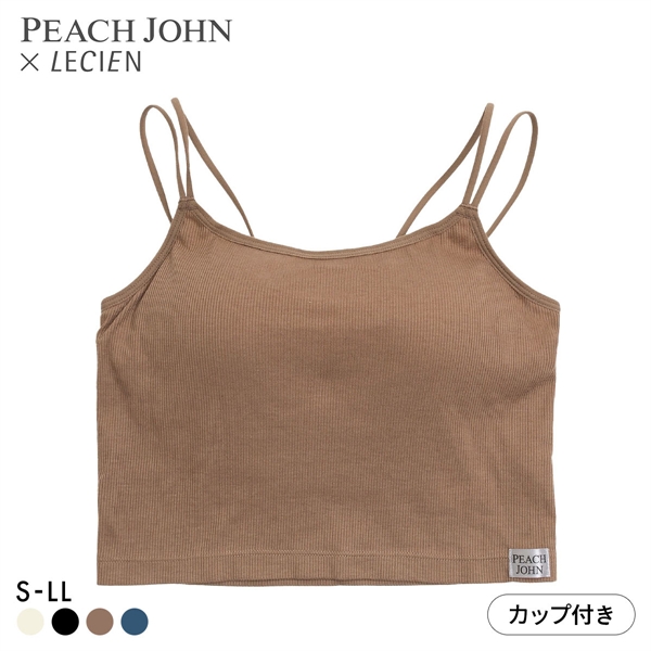 ルシアン PEACH JOHN×LECIEN カップ付きクロップドキャミ リブインナー NEW BASICタイプ LECIEN ティーン ピーチジョン PJコラボ