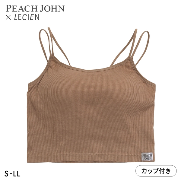ルシアン PEACH JOHN×LECIEN カップ付きクロップドキャミ リブインナー NEW BASICタイプ LECIEN ティーン ピーチジョン PJコラボ