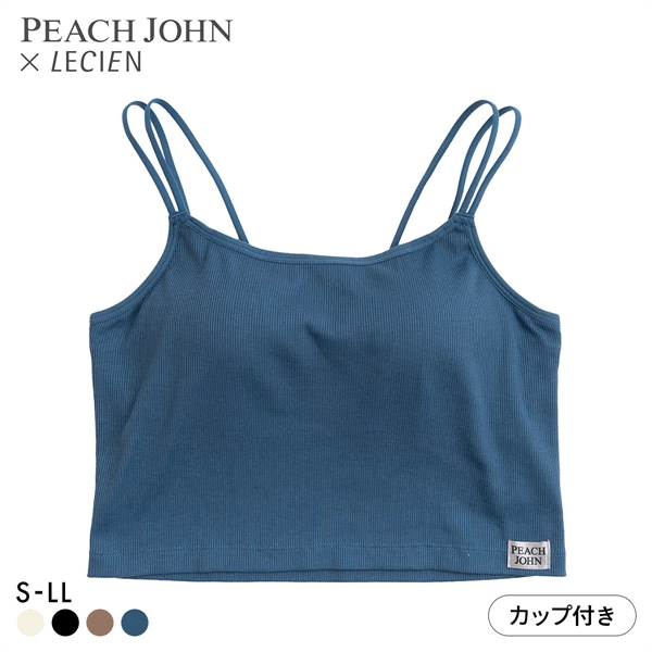 ルシアン PEACH JOHN×LECIEN カップ付きクロップドキャミ リブインナー NEW BASICタイプ LECIEN ティーン ピーチジョン PJコラボ