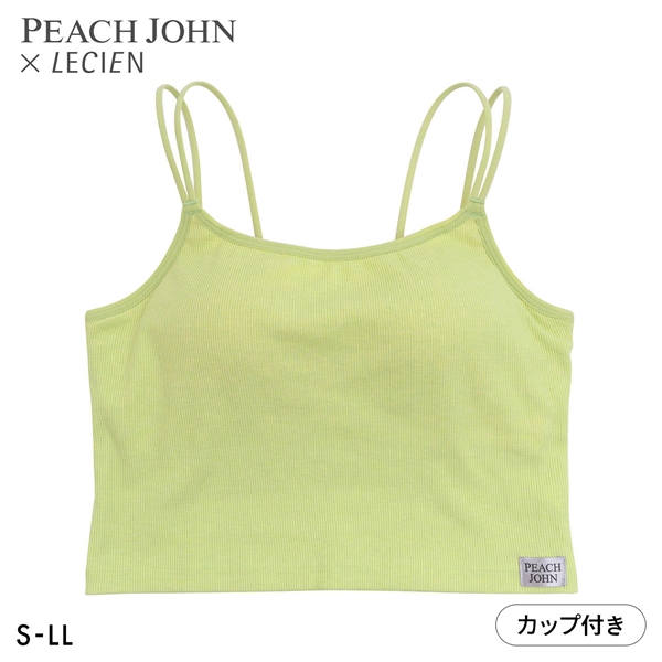 ルシアン PEACH JOHN×LECIEN カップ付きクロップドキャミ リブインナー NEW BASICタイプ LECIEN ティーン ピーチジョン PJコラボ