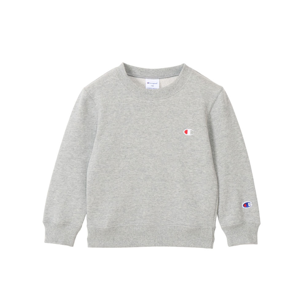 チャンピオン Champion ジュニア キッズ クルーネック スウェットシャツ 女の子 男の子 ベーシック 長袖 子供服 CY-T001(HGY-杢グレー-130)