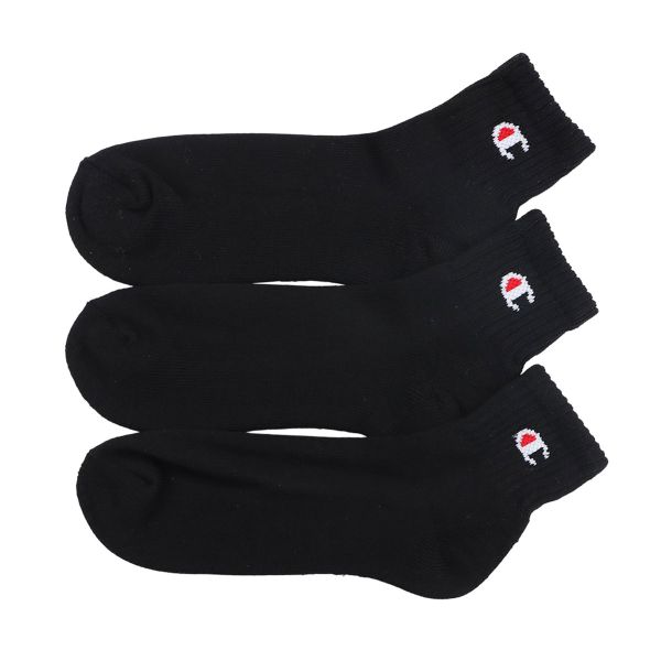 チャンピオン Champion ユニセックス クォーターレングス ソックス 3足組 メンズ レディース ハーフパイル