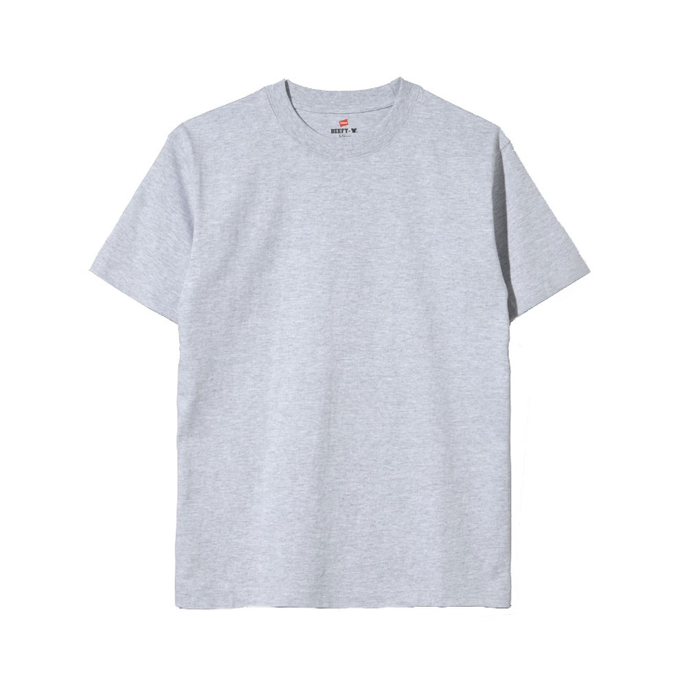 ヘインズ Hanes ビーフィー BEEFY-T ショートスリーブ クルーネックTシャツ  H5180 ヘビーウェイト 白T(GY-グレー-XS)