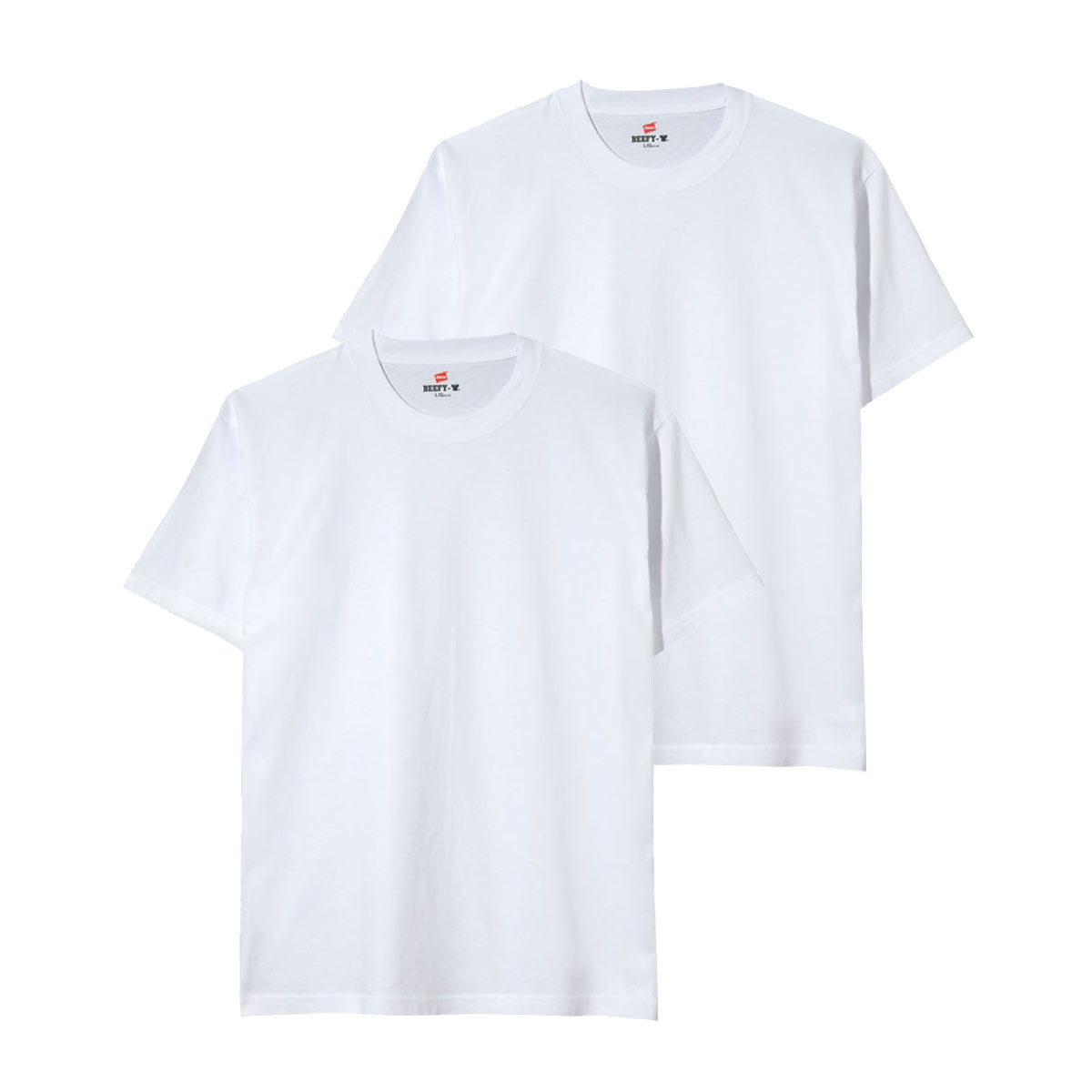 ヘインズ Hanes ビーフィー BEEFY-T 2P ショートスリーブ クルーネックTシャツ 2枚組 H5180-2 ヘビーウェイト 白T(WH-ホワイト-XS)