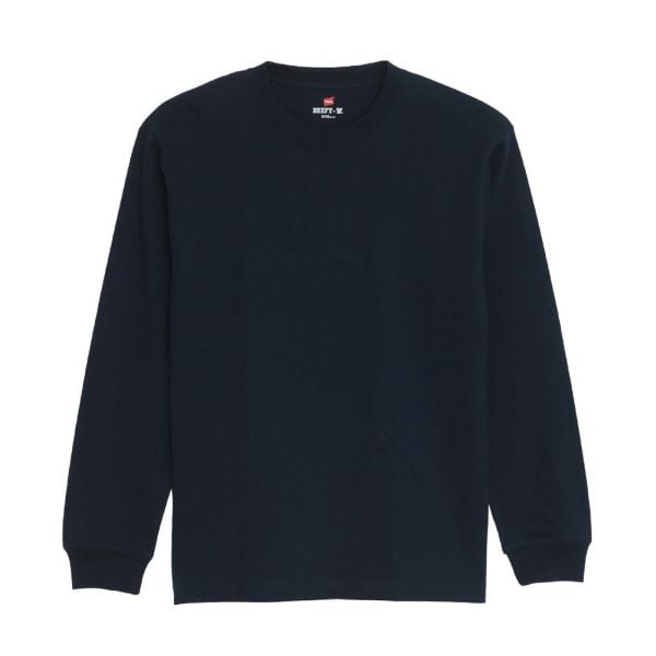 ヘインズ Hanes ビーフィー BEEFY-T クルーネック ロングスリーブ  Tシャツ 長袖 インナー H5186 ヘビーウェイト 白T