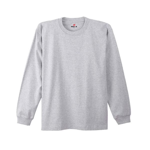 ヘインズ Hanes ビーフィー BEEFY-T クルーネック ロングスリーブ  Tシャツ 長袖 インナー H5186 ヘビーウェイト 白T