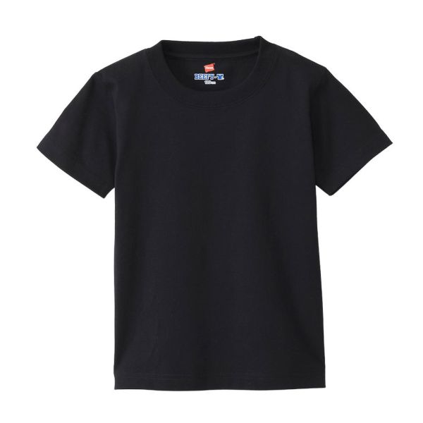 ヘインズ Hanes ビーフィー BEEFY-T キッズ ジュニア ショートスリーブ クルーネック Tシャツ 子供 男児 女児 H5380 ヘビーウェイト 白T