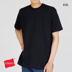 ヘインズ T-SHIRTS KURO クルーネックTシャツ XXLサイズ メンズ インナー 半袖 黒T HM1-B201 Hanes HM1-D202