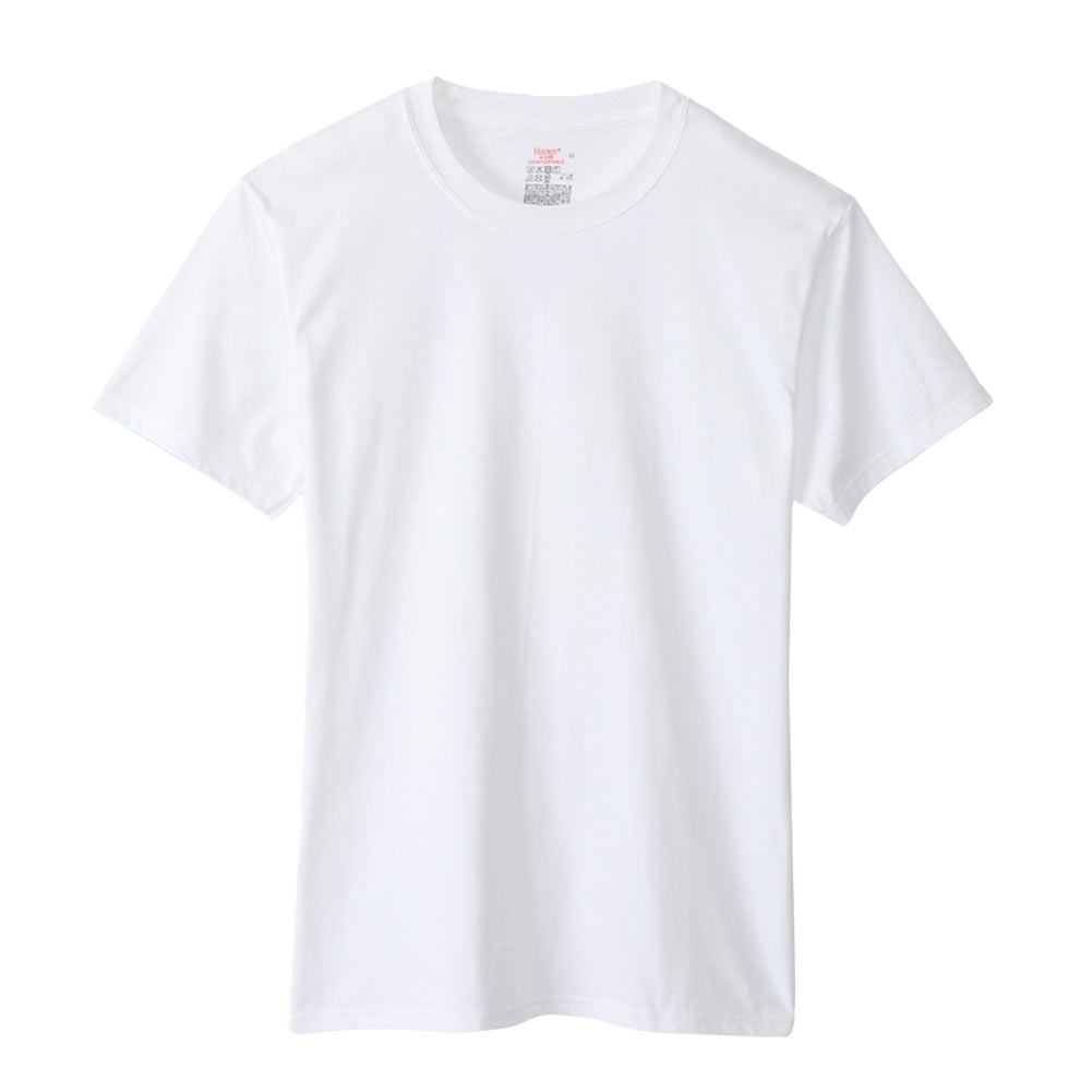 ヘインズ Hanes 3P クルーネック Tシャツ 3枚組 メンズ インナー パックT 綿100％ HM1EY701(WH-ホワイト-M)