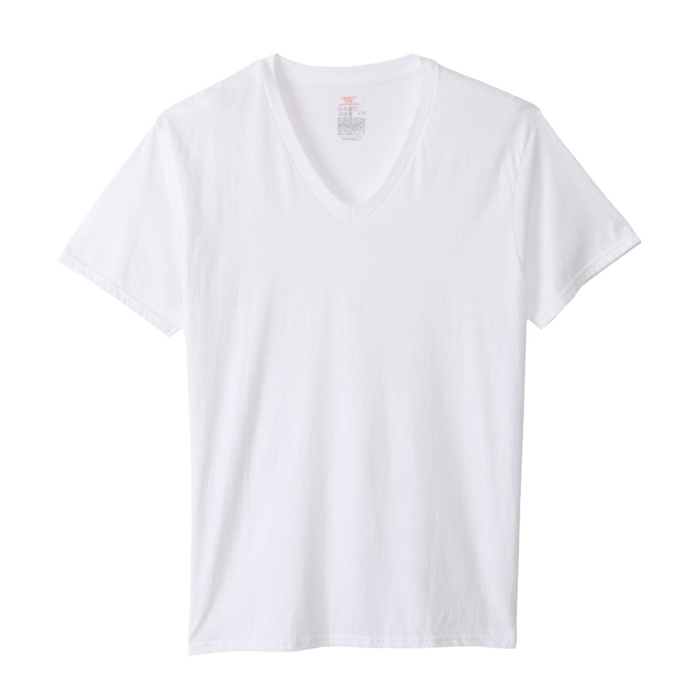 ヘインズ Hanes 3P Vネック Tシャツ 3枚組 メンズ ビッグサイズ インナー パックT HM1EY703(WH-ホワイト-3L)
