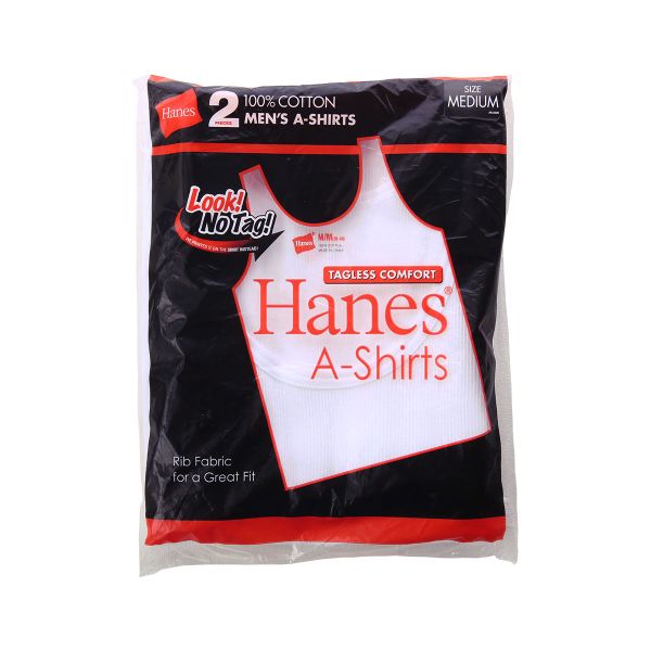 ヘインズ Hanes 2P Aシャツ コットンリブタンクトップ HM2-K701 パックT