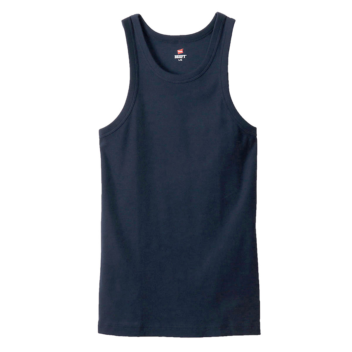ヘインズ Hanes BEEFY タンクトップ リブ インナー RIB TANK TOP メンズ HM3-R102(NV-ネイビー-M)